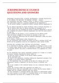 JURISPRUDENECE EXAM II QUESTIONS AND ANSWERS