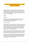 ALS FINAL EXAM QUESTIONS WITH 100&percnt; VERIFIED ANSWERS