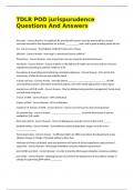 TDLR POD jurispurudence Questions And Answers&period;