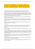 Texas Podiatry Jurisprudence Exam Questions And Answers&period;