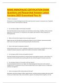 NAMS MENOPAUSE CERTIFICATION EXAM Questions and Researched Answers Latest Versions