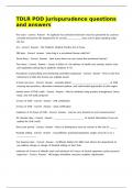 TDLR POD jurispurudence questions and answers&period;
