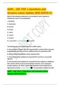 AAPC - CRC TEST 1 Questions and Answers Latest Update 2025 RATED A&plus;&period;
