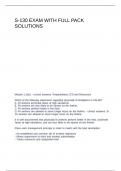 S-130 EXAM WITH FULL PACK SOLUTIONS