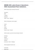 BBMB 405 Latest Exam 4 Questions With Guaranteed Pass Solutions&period;