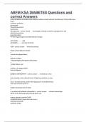 ABFM KSA DIABETES Questions and correct Answers