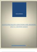 GLUTE SPECIALISTS QUESTIONS AND ANSWERS  2025 A&plus; REVIEW GRADE