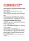 NHA - Certified Billing and Coding Specialist &lpar;CBCS&rpar; Study Guide Exam 2025&sol;2026 Questions With Completed & Verified Solutions&period;