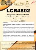 LCR4802 Assignment 1 (COMPLETE ANSWERS) Semester 1 2025 - DUE March 2025