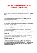 HPA 455 EXAM QUESTIONS WITH COMPLETE SOLUTIONS 