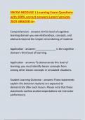 SNCOA MODULE 1 Learning Exam Questions with 100- correct answers Latest Versions 2025 GRADED