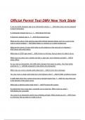 Official Permit Test DMV New York State Questions with correct Answers 2025&sol;2026&lpar; A&plus; GRADED 100&percnt; VERIFIED&rpar;&period;