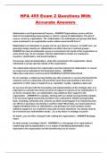 HPA 455 Exam 2 Questions With Accurate Answers 