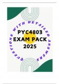 PYC4803 EXAM PACK 2025 &lpar;QUESTIONS WITH ANSWERS&rpar;