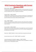 NYLE Contracts Questions with Correct Answers 2025