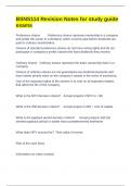 BSNS114 Revision Notes for study guide exams