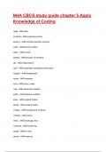 NHA CBCS study guide chapter 5 Apply Knowledge of Coding Exam 2025&sol;2026 Questions With Completed Solutions&period;