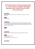 NCTI Final Exam&colon; Progression Field Tech 2- 3 Test Exam &lpar;Latest Update 2024&sol; 2025&rpar; Questions and Verified Answers&vert; 100&percnt; Correct&vert; Grade A