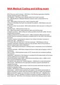 NHA Medical Coding and billing exam 2025&sol;2026 Questions With Completed & Verified Solutions&period;