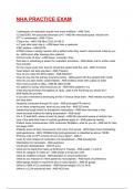 NHA PRACTICE EXAM 2025&sol;2026 QUESTIONS WITH COMPLETED & VERIFIED SOLUTIONS&period;