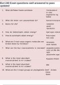 Biol 240 Exam questions well answered to pass updated