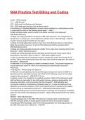 NHA Practice Test Billing and Coding Exam 2025&sol;2026 Questions With Completed Solutions&period;