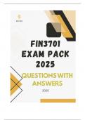 FIN3701 EXAM PACK 2025 (QUESTIONS WITH ANSWERS)
