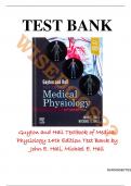 Guyton and Hall Textbook of Medical Physiology 14th Edition Test Bank by John E&period; Hall&comma; Michael E&period; Hall ISBN&semi;9780323597128 All Chapters Covered &vert;&vert;COMPLETE GUIDE A&plus;&vert;&vert;&period;