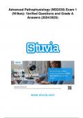 NSG530 &sol; NSG 530 Exam 1 &lpar;Latest 2024 &sol; 2025&rpar;&colon; Advanced Pathophysiology &vert; Questions and Verified Answers &vert; 100&percnt; Correct &vert; Grade A - Wilkes&period;