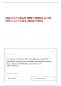VBA C&P EXAM QUESTIONS WITH 100&percnt; CORRECT ANSWERS&excl;&excl;