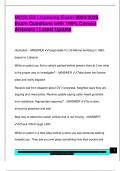 MCOLES Licensing Exam 2024&sol;2025  Exam Questions with 100&percnt; Correct  Answers &vert; Latest Update