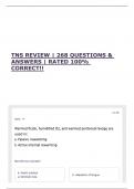 TNS REVIEW &vert; 268 QUESTIONS & ANSWERS &vert; RATED 100&percnt; CORRECT&excl;&excl;