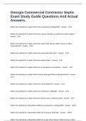 Georgia Commercial Contractor Septic Exam Study Guide Questions And Actual Answers&period;