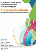 Scriptie procesoptimalisatie voorbeeld - HZ University of Applied Sciences 2025 - Zeer uitgebreid en compleet met alle bijlagen - met feedback - Cijfer 8&period;7
