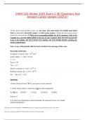 CHEM 101 Winter 2025 Exam 2 &lpar;B&rpar; Questions And Answers Latest Update &lpar;2025&rpar;&excl;&excl;
