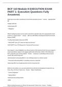 BCF 110 Module 8 EXECUTION EXAM PART 1&colon; Execution Questions Fully Answered&period;