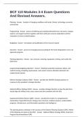 BCF 110 Modules 3-4 Exam Questions And Revised Answers&period;