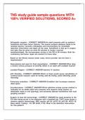 TNS study guide sample questions WITH 100- VERIFIED SOLUTIONS&comma; SCORED A&plus;&period;