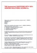 TNS Assessment QUESTIONS WITH 100- VERIFIED SOLUTIONS&comma; SCORED A&plus;&period;