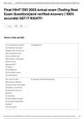 Final HIMT 1301 2025 Actual exam &lpar;Testing Real Exam Questions&rpar;and verified Answers &lpar; 100&percnt; accurate&rpar; GET IT RIGHT&excl;&excl;