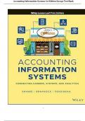 COMPLETE Test Bank for Accounting Information Systems&comma; 1st Edition by Arline A&period; Savage&vert;newest edition 100&percnt; guaranteed pass&excl;&excl;&excl;
