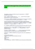 Nutrition through the Lifecycle Exam &num;1  2025