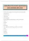 CNIM PRACTICE EXAM 1 QUESTIONS AND ANSWERS 100&percnt; PASS