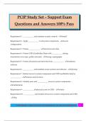 PCIP Study Set &ndash; Support Exam Questions and Answers 100&percnt; Pas