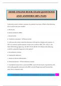 HEME ONLINE BOOK EXAM QUESTIONS AND ANSWERS 100&percnt; PASS