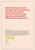  PDGA Certified Rules Exam&vert;25 Brand New Experts Exam Questions with 100&percnt; Correct Verified Answers&vert;All Graded A&plus;&vert;Latest Expert Premium Update&lpar;2025-2026&rpar;&vert;100&percnt; Guaranteed Success&period;