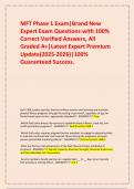  MFT Phase 1 Exam&vert;Brand New Expert Exam Questions with 100&percnt; Correct Verified Answers&comma; All Graded A&plus;&vert;Latest Expert Premium Update&lpar;2025-2026&rpar;&vert;100&percnt; Guaranteed Success&period;