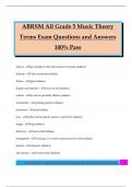 ABRSM All Grade 5 Music Theory Terms Exam Questions and Answers 100&percnt; Pass