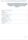 SUFFOLK COUNTY FOOD MANAGERS TEST FINAL EXAM  COMPLETE EXAM QUESTIONS WITH DETAILED VERIFIED  ANSWERS &lpar;100&percnt; CORRECT ANSWERS&rpar; &sol;ALREADY  GRADED-A&plus;