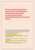 ILE Exam Prep&vert;Brand New Expert Exam Questions with 100&percnt;Correct Verified Answers&vert;All Graded A&plus;&vert;Latest Expert Premium Update&lpar;2025-2026&rpar;&vert;100&percnt; Guaranteed Success&period;